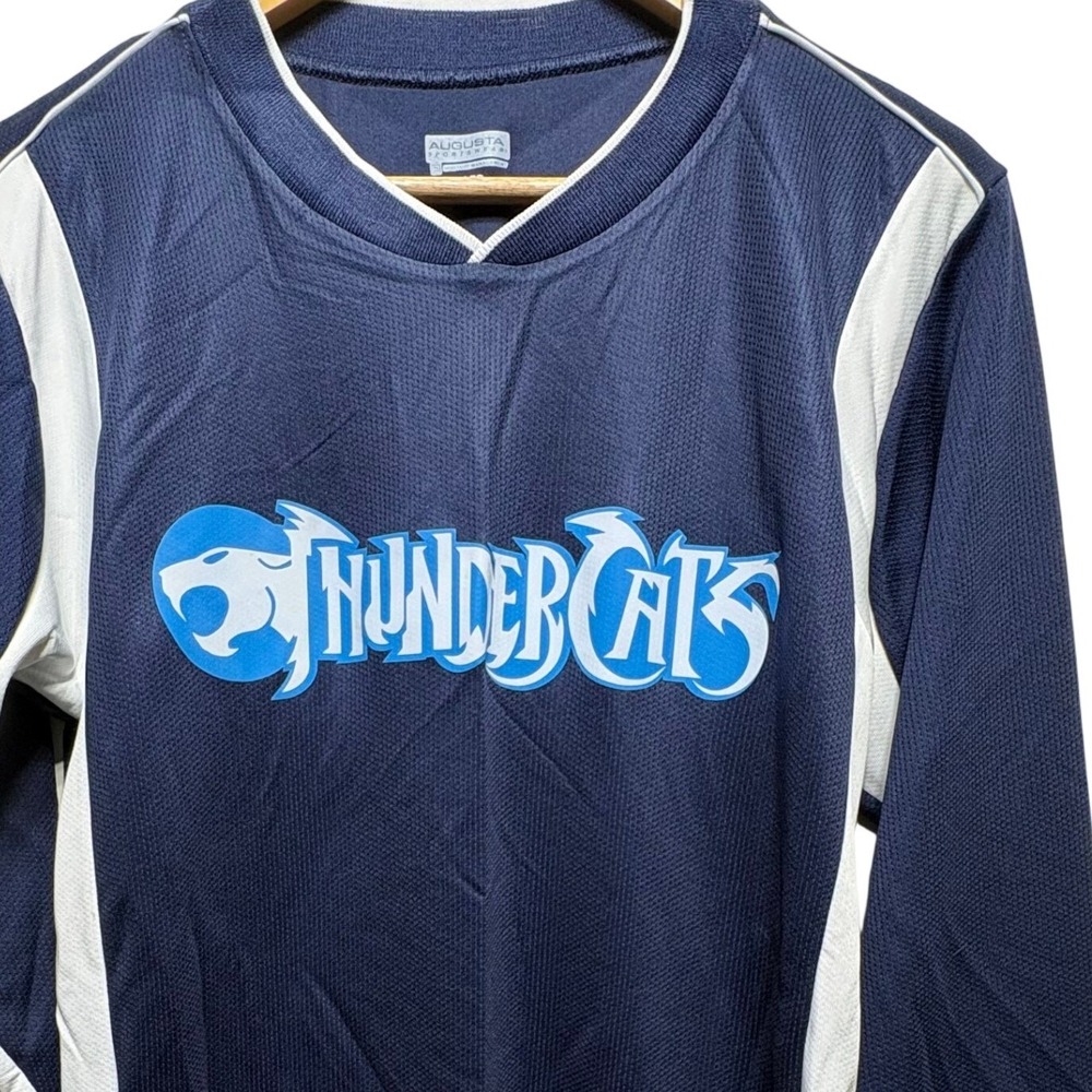 Augusta Sportswear Thundercats Jersey Mensโ Small Navy Blue Long Sleeve Mesh